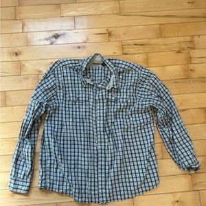 Wrangler Green and Black Casual Button Down Shirt